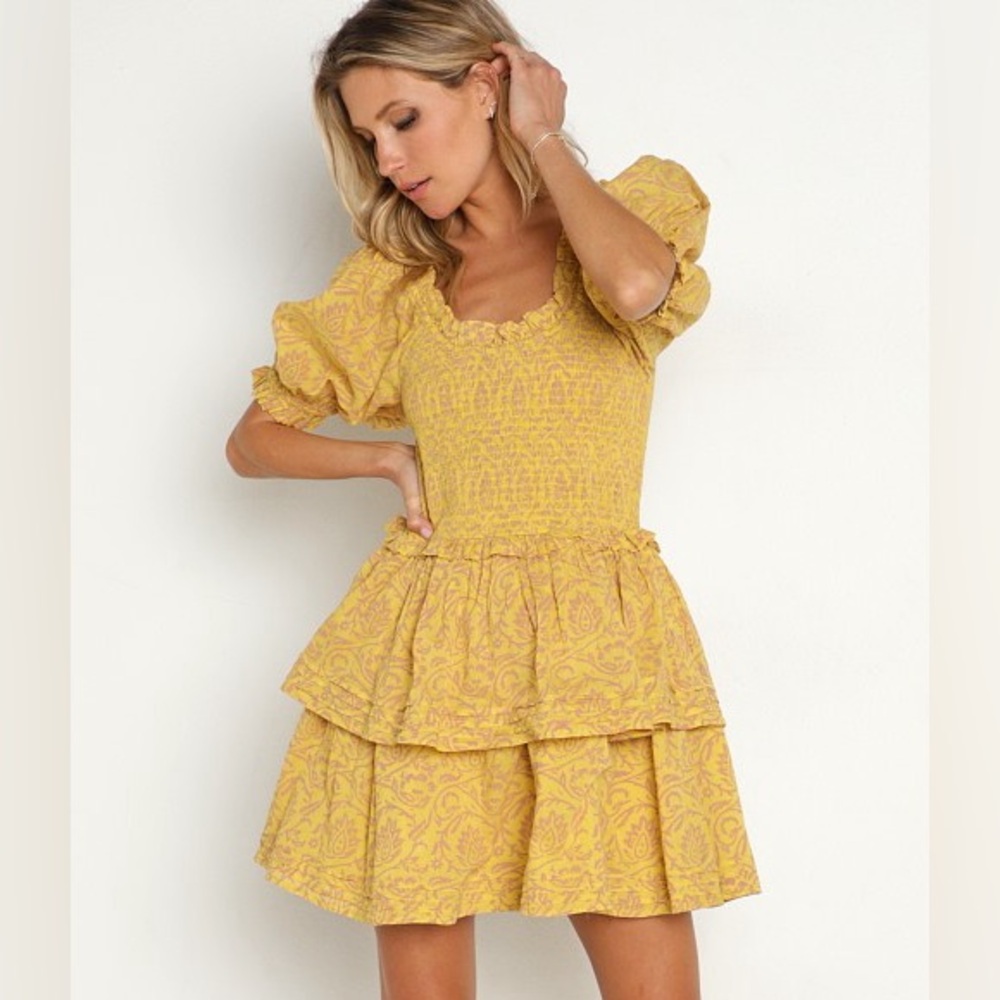 Anthropologie Cleobella Luna Mini Dress Camellia Print